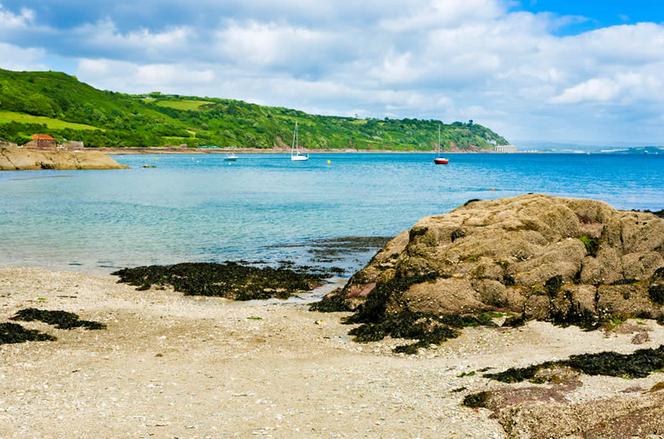 Cawsand Beach mix of sand and shingle