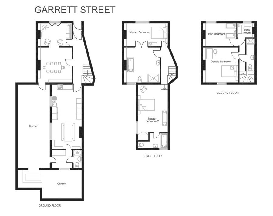 Self Catering Cottage Cornwall Layout