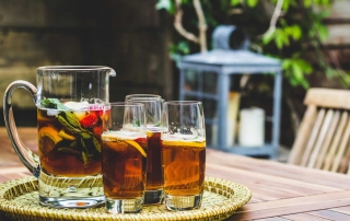 Pimms in the garden | Blue Monkey Cornwall