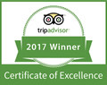 Trip Advisor 2017 Winner Certificate of Excellence