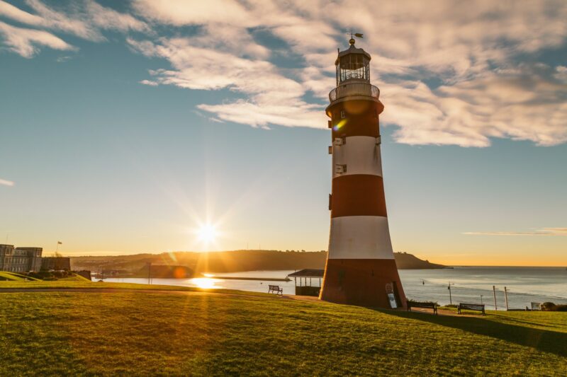 Plymouth Lighthouse opposite Penlee Point