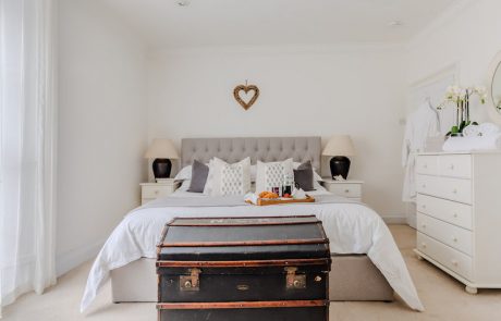 crisp white Egyptian bed linen & fluffy white towels | Blue Monkey Cornwall