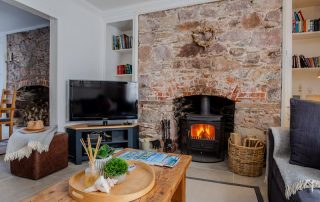 Our luxury holiday cottage has a beautiful fire for those winter days in Cornwall